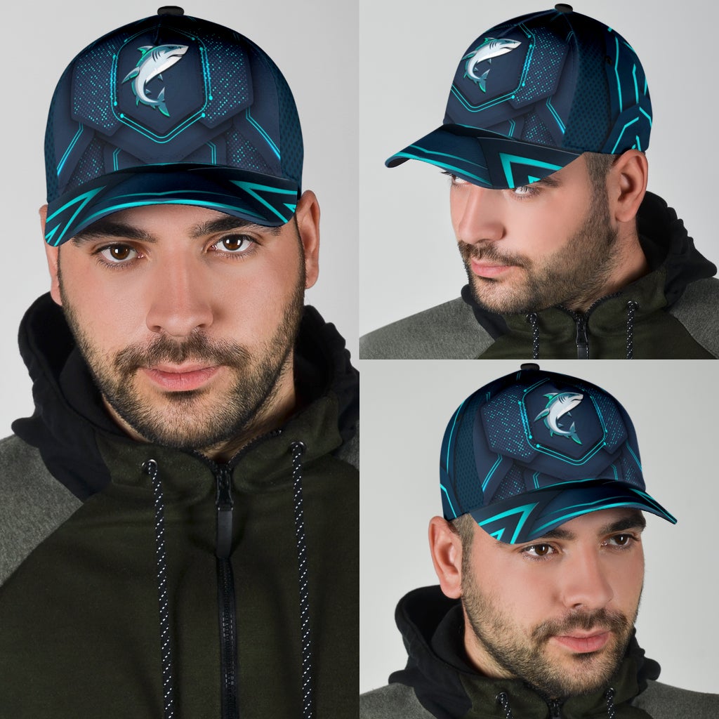 Shark Blue Pattern Ocean Animal – Classic Cap