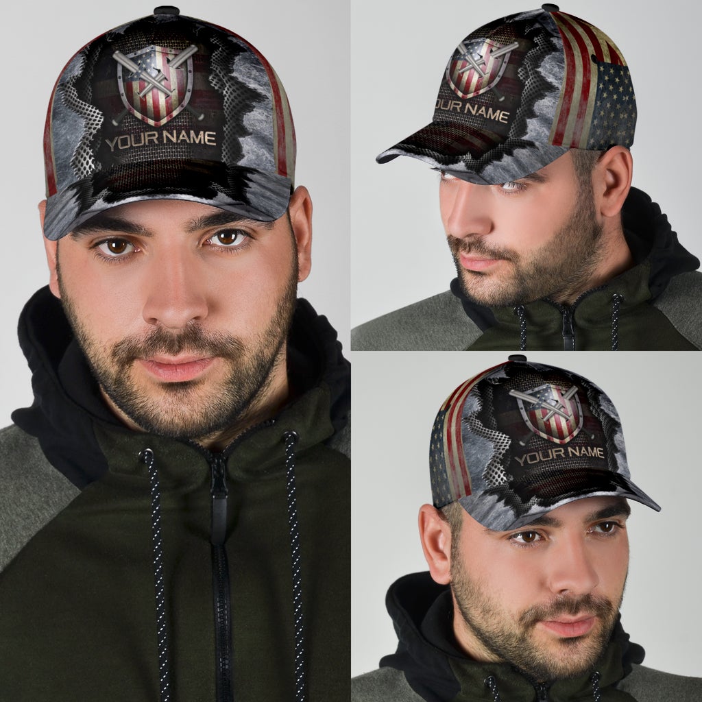 Custom American Baseball Shield – Classic Cap