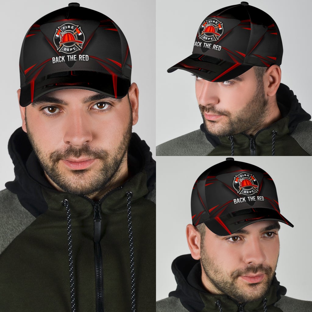 Firefighter Back The Red Carbon – Classic Cap