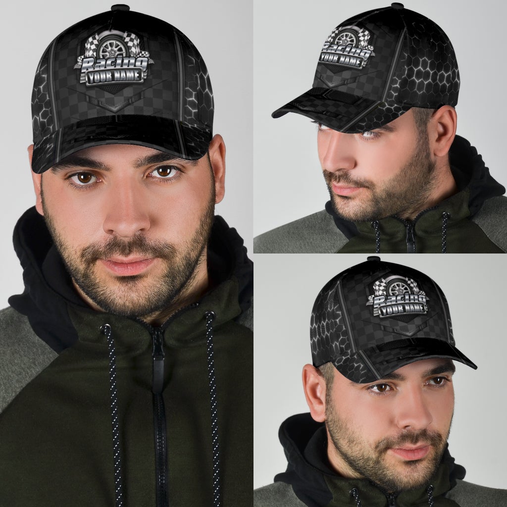 Custom Racing Lover Black Style Personalized – Classic Cap