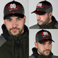 Custom Red Checked Racing Personalized Name Number – Classic Cap