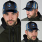 Police Blue Flag Carbon Pattern – Classic Cap