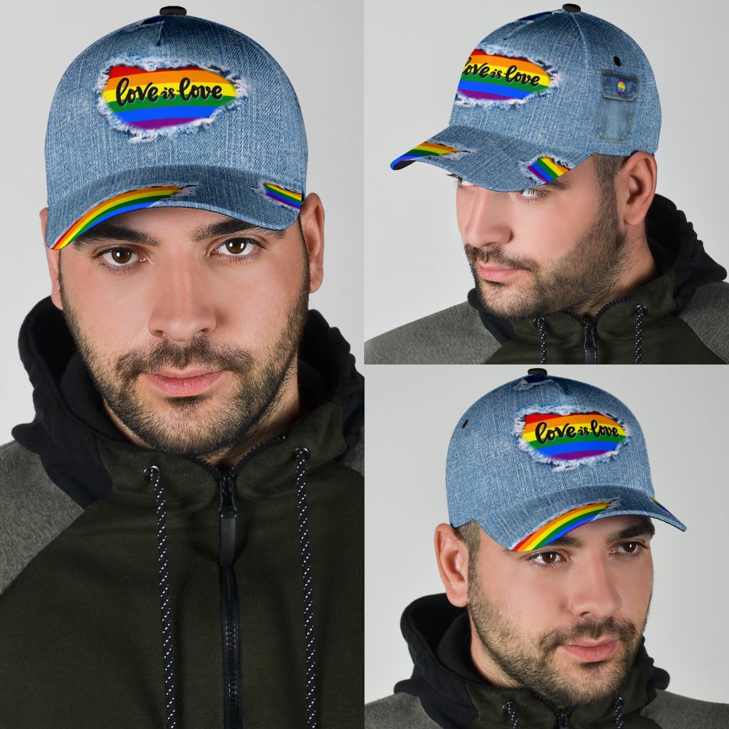 Love Is Love Jean Pride Pattern – Classic Cap