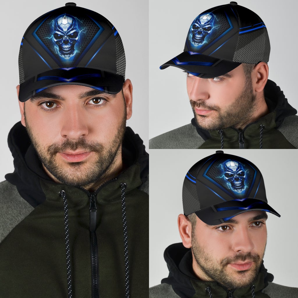 Skull Blue Pattern Style – Classic Cap