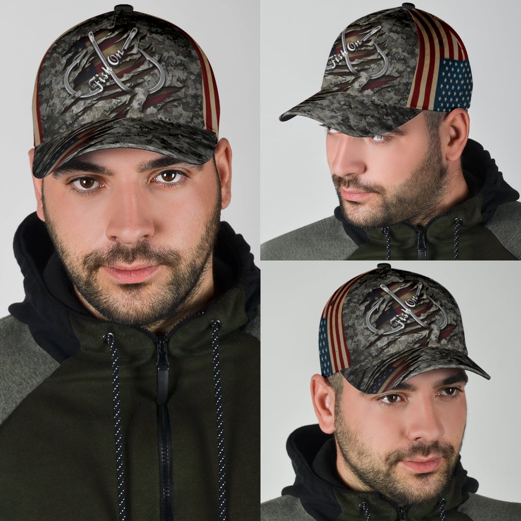 Fish On Camouflage Fishing – Classic Cap