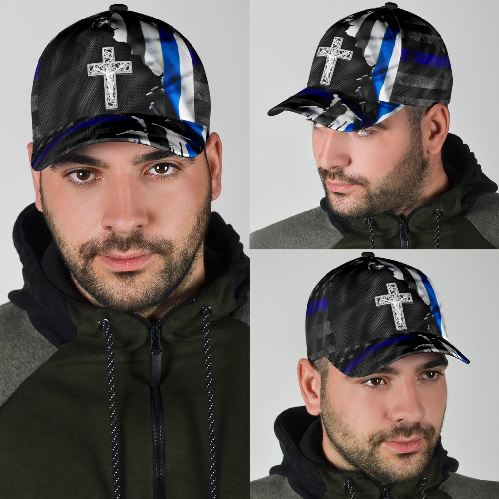 Blue Flag Faith Cross – Classic Cap