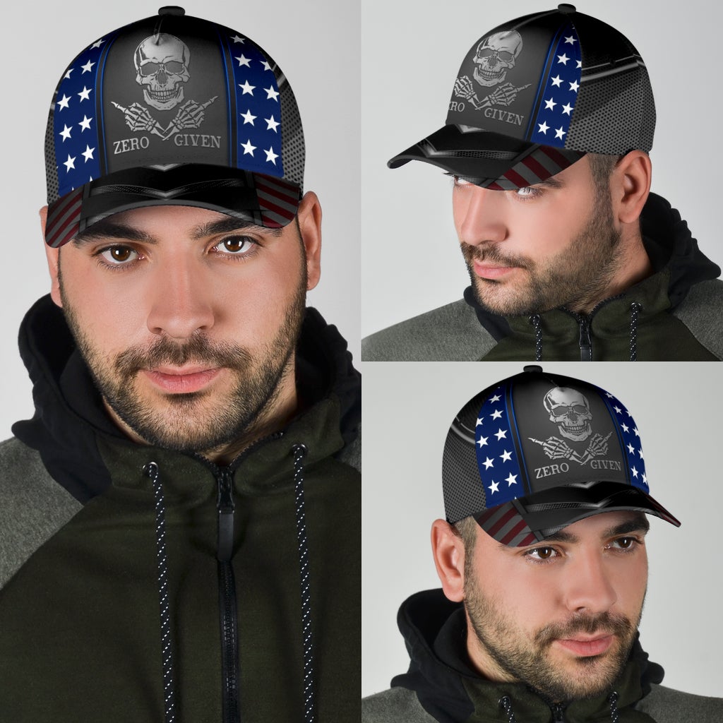 Skull American Flag Zero Given Style – Classic Cap