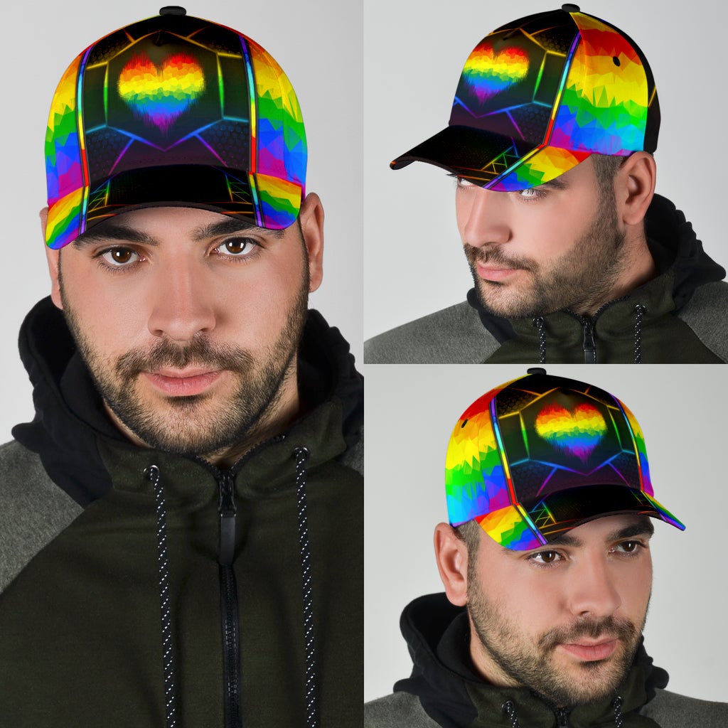 LGBT Heart Polygon Pride Symbol Style – Classic Cap
