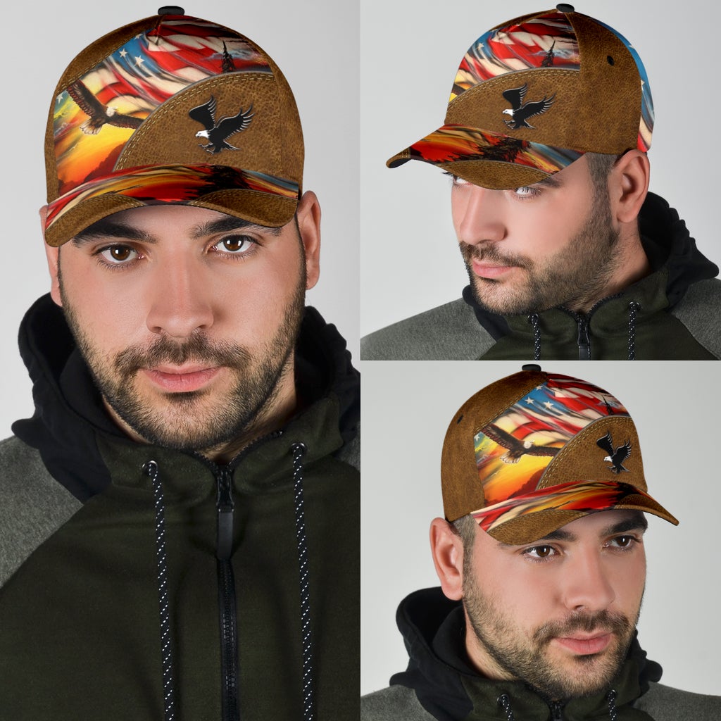 Eagle Love American Leather Pattern – Classic Cap