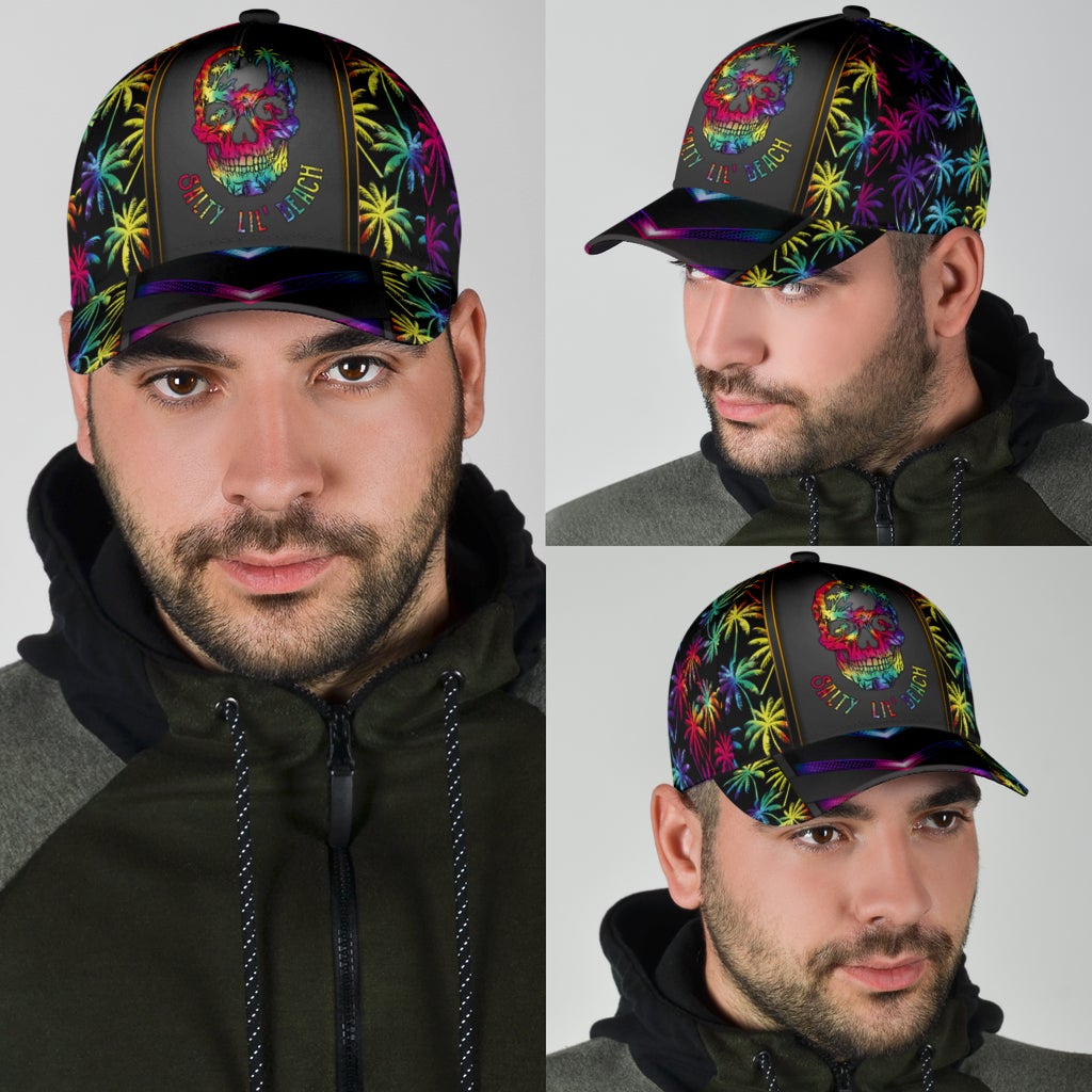 Skull Salty Beach Summer Vibes – Classic Cap