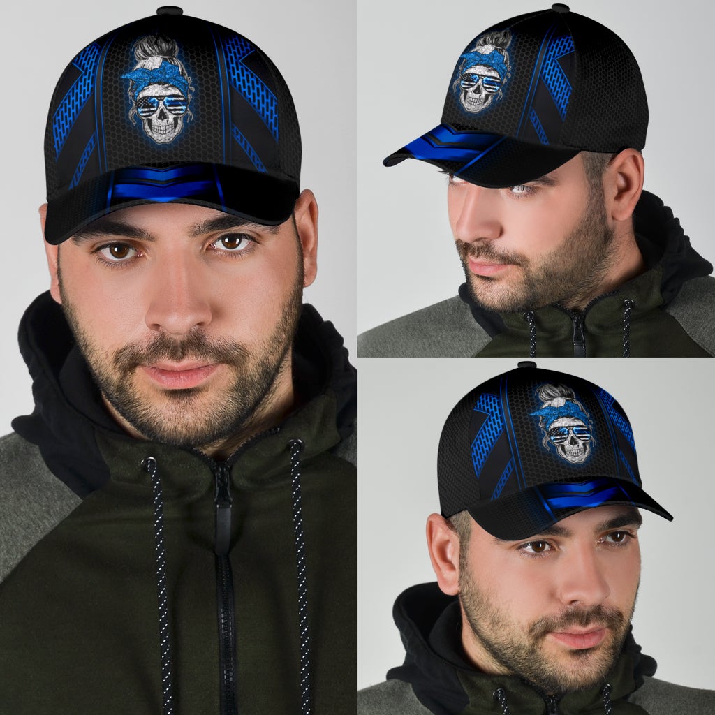Thunder Blue Skull Storm Style – Classic Cap