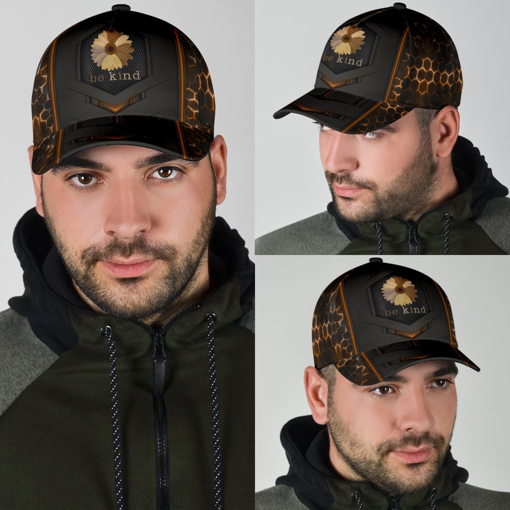 Sunflower Be Kind Positive Message – Classic Cap