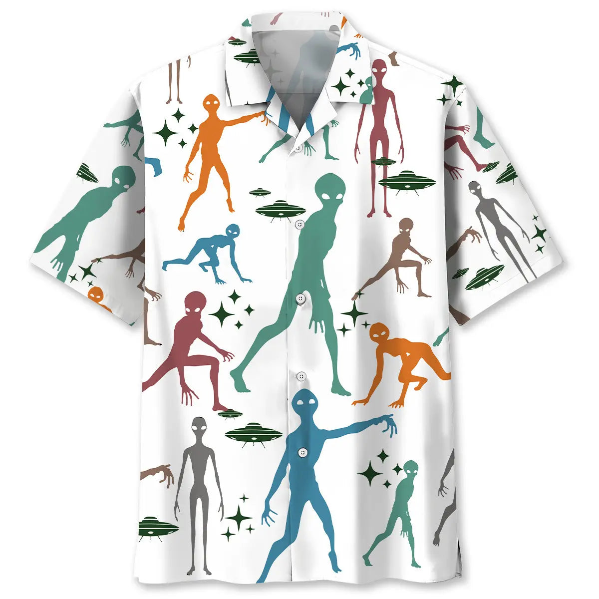 Hawaiian Shirt / Adults / S Funny Alien Hawaiian Shirt