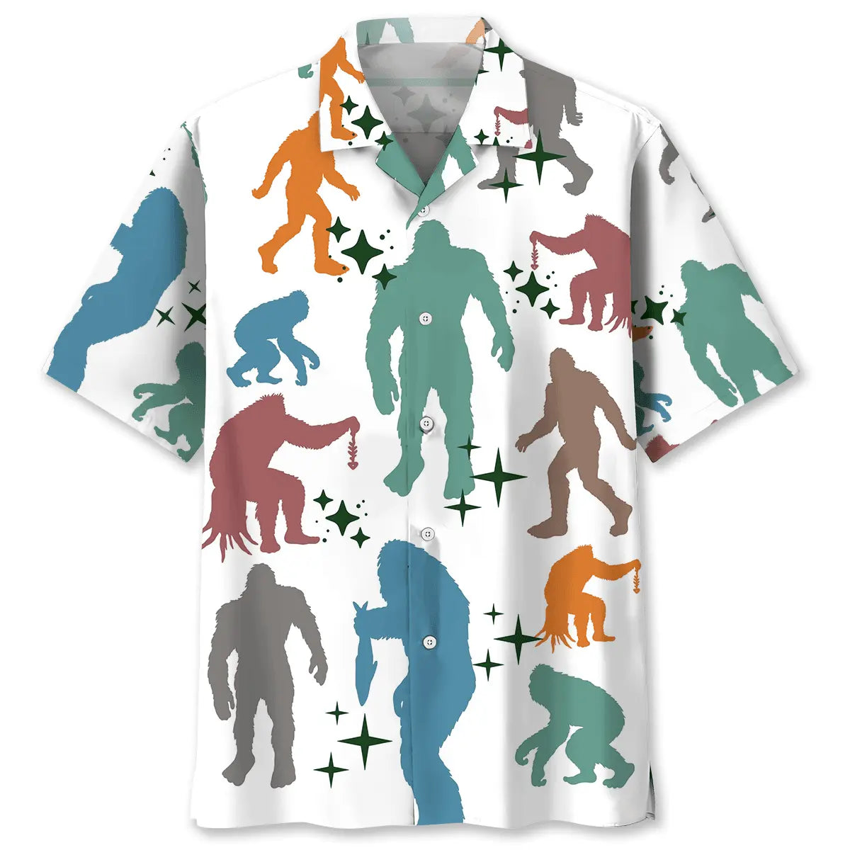 Hawaiian Shirt / Adults / S Funny Bigfoot Hawaiian Shirt