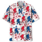 Hawaiian Shirt / Adults / S Funny Bigfoot USA Hawaiian Shirt