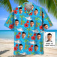 Hawaiian Shirt / Adults / S Funny Cruise Custom Photo Face Hawaiian Shirt