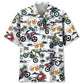 Hawaiian Shirt / Adults / S Funny Dirt Bike Racing And Beer Hawaiian Shirt