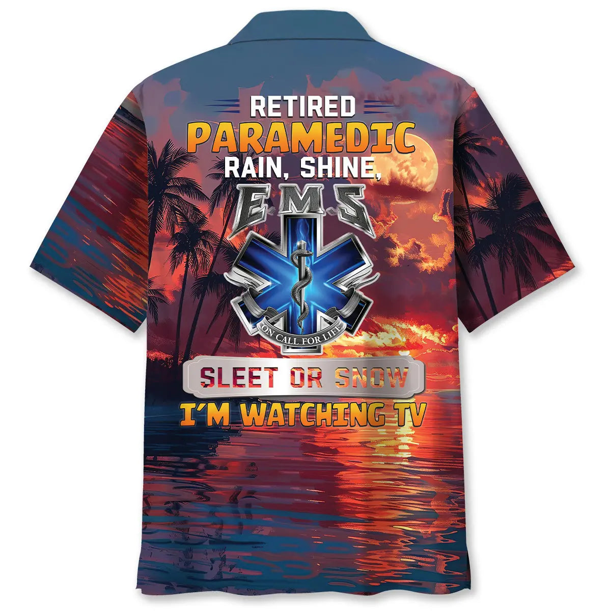 Hawaiian Shirt / Adults / S Funny EMS Retirement Hawaiian Shirt