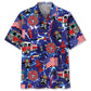 Hawaiian Shirt / Adults / S Funny Firefighter Blue Hawaiian Shirt