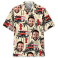 Funny Firefighter Custom Photo Hawaiian Shirt