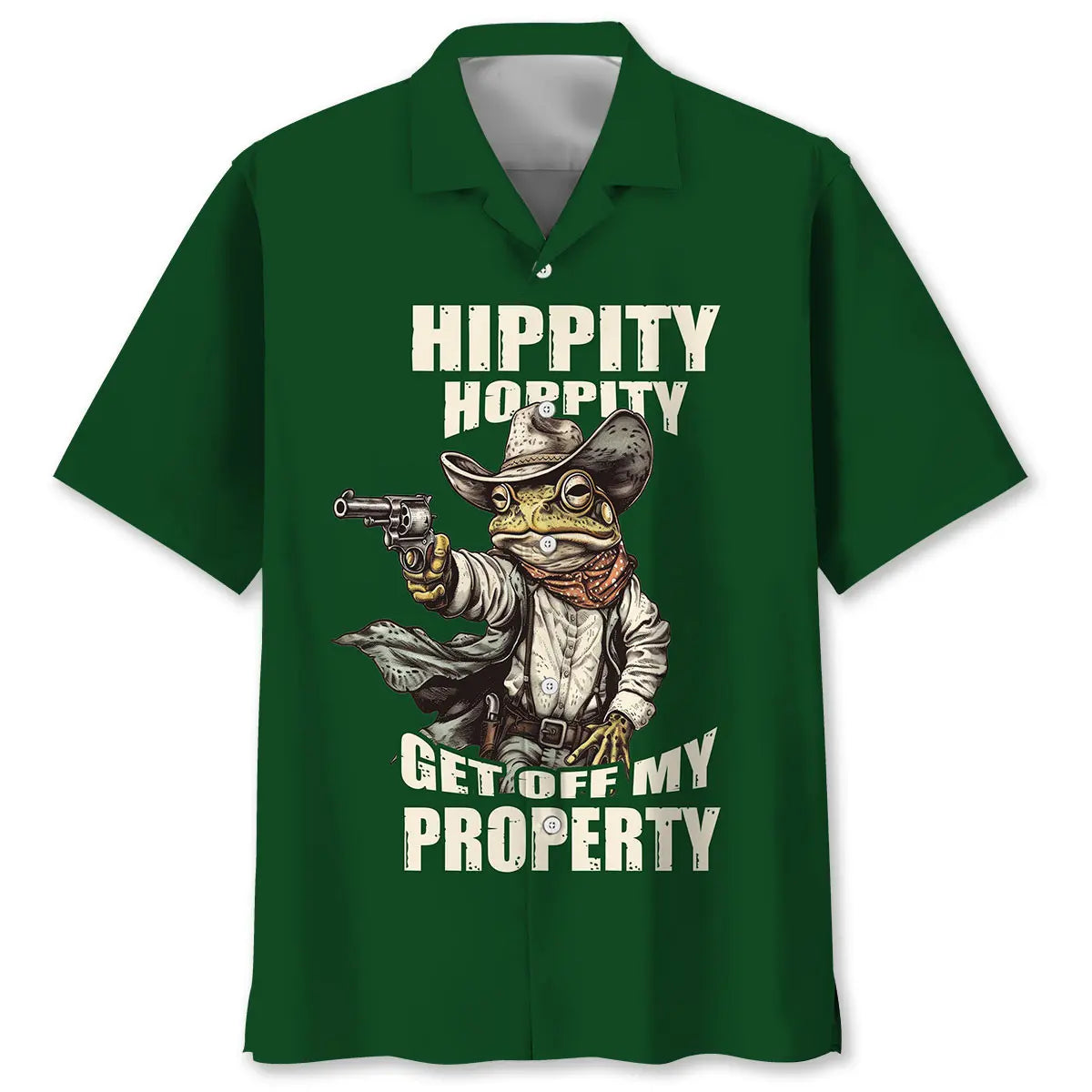 Hawaiian Shirt / Adults / S Funny Frog Cowboy Hawaiian Shirt