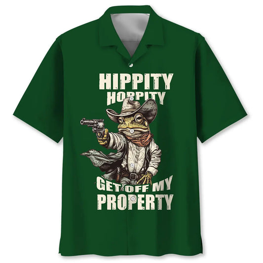 Hawaiian Shirt / Adults / S Funny Frog Cowboy Hawaiian Shirt