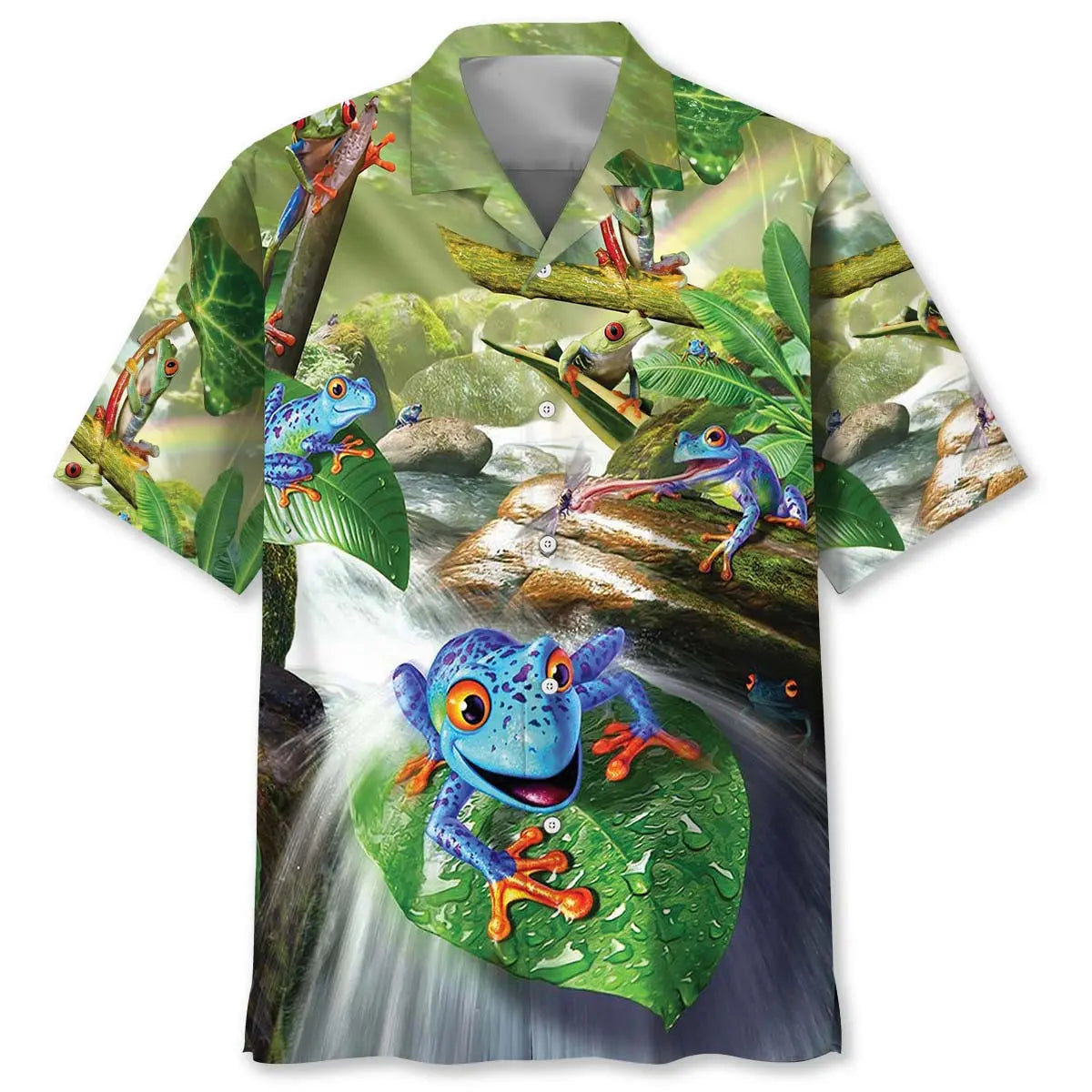 Hawaiian Shirt / Adults / S Funny Frog Hawaiian Shirt