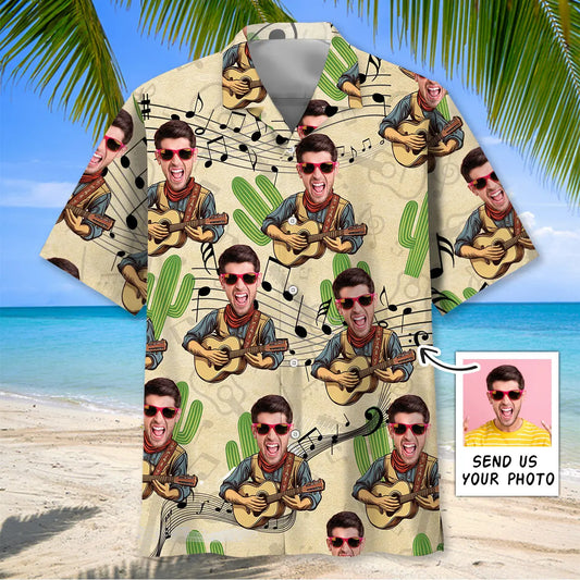Hawaiian Shirt / Adults / S Funny Guitar Country Custom Photo Hawaiian Shirt