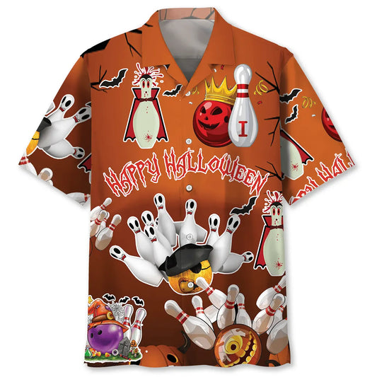 Hawaiian Shirt / Adults / S Funny Haunted Bowling Pins Hawaiian Shirt