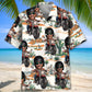 Funny Motorcycle Custom Photo Face Hawaiian Shirt