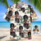 Hawaiian Shirt / Adults / S Funny Motorcycle Custom Photo Face Hawaiian Shirt