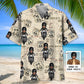 Hawaiian Shirt / Adults / S Funny Motorcycle Route 66 Custom Photo Face Hawaiian Shirt