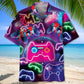 Funny Neon Video Game Hawaiian Shirt