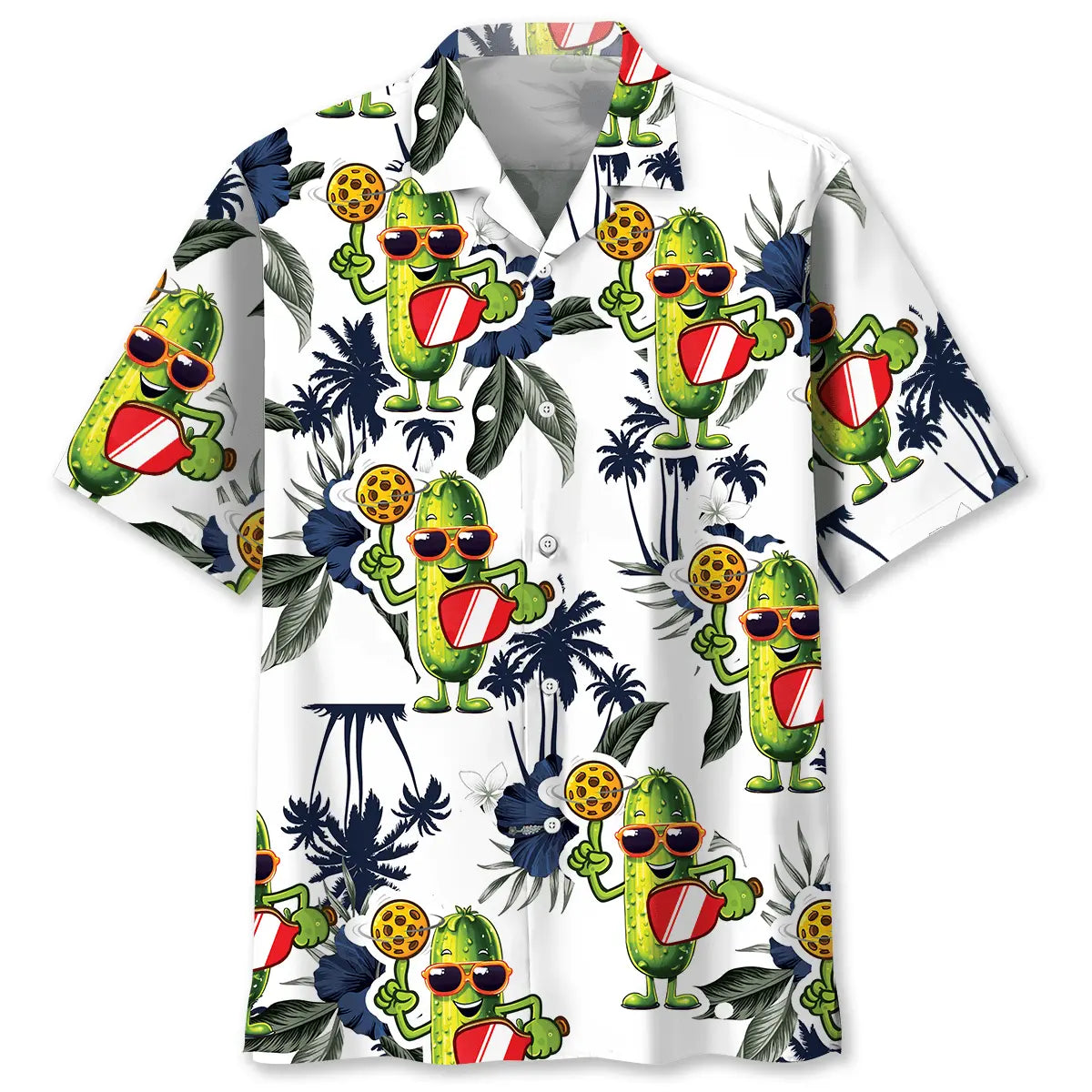 Hawaiian Shirt / Adults / S Funny Pickleball Tropical Hawaiian Shirt