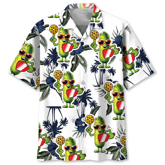 Hawaiian Shirt / Adults / S Funny Pickleball Tropical Hawaiian Shirt