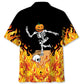 Funny Pumpkin Skeleton Bowling Hawaiian Shirt