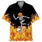 Hawaiian Shirt / Adults / S Funny Pumpkin Skeleton Bowling Hawaiian Shirt