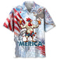 Hawaiian Shirt / Adults / S Funny Rooster Happy 4th Of July Hawaiian Shirt