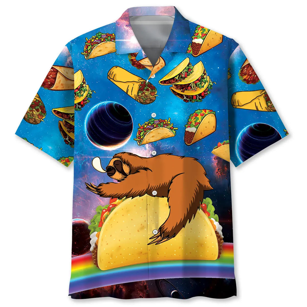 Hawaiian Shirt / Adults / S Funny Sloth Tacos Hawaiian Shirt