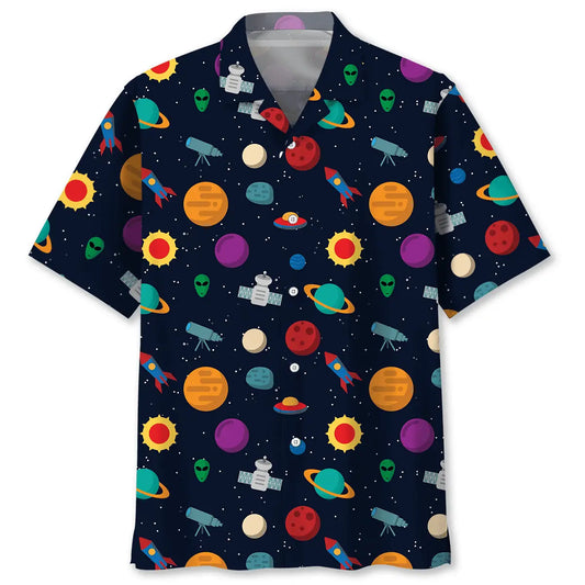 Hawaiian Shirt / Adults / S Funny Space Hawaiian Shirt