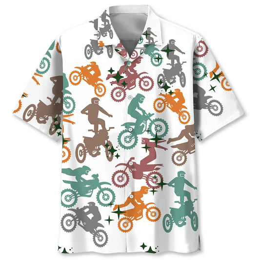 Hawaiian Shirt / Adults / S Funny Star Dirt Bike Shirt Hawaiian Shirt