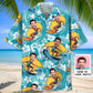 Hawaiian Shirt / Adults / S Funny Surfing Custom Photo Hawaiian Shirt