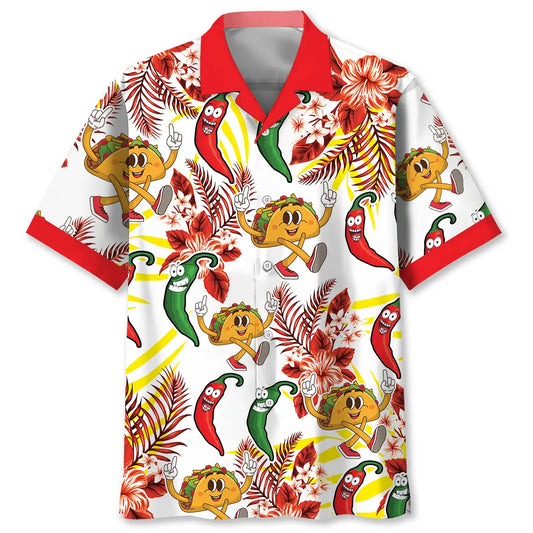 Hawaiian Shirt / Adults / S Funny Tacos Dancing Chilies Hawaiian Shirt