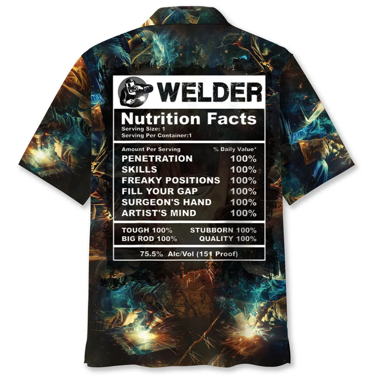Hawaiian Shirt / Adults / S Funny Welder Nutrition Hawaiian Shirt