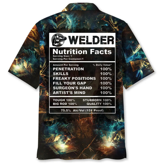 Hawaiian Shirt / Adults / S Funny Welder Nutrition Hawaiian Shirt