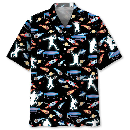 Hawaiian Shirt / Adults / S Galaxy Jumping Trampoline Hawaiian Shirt Men
