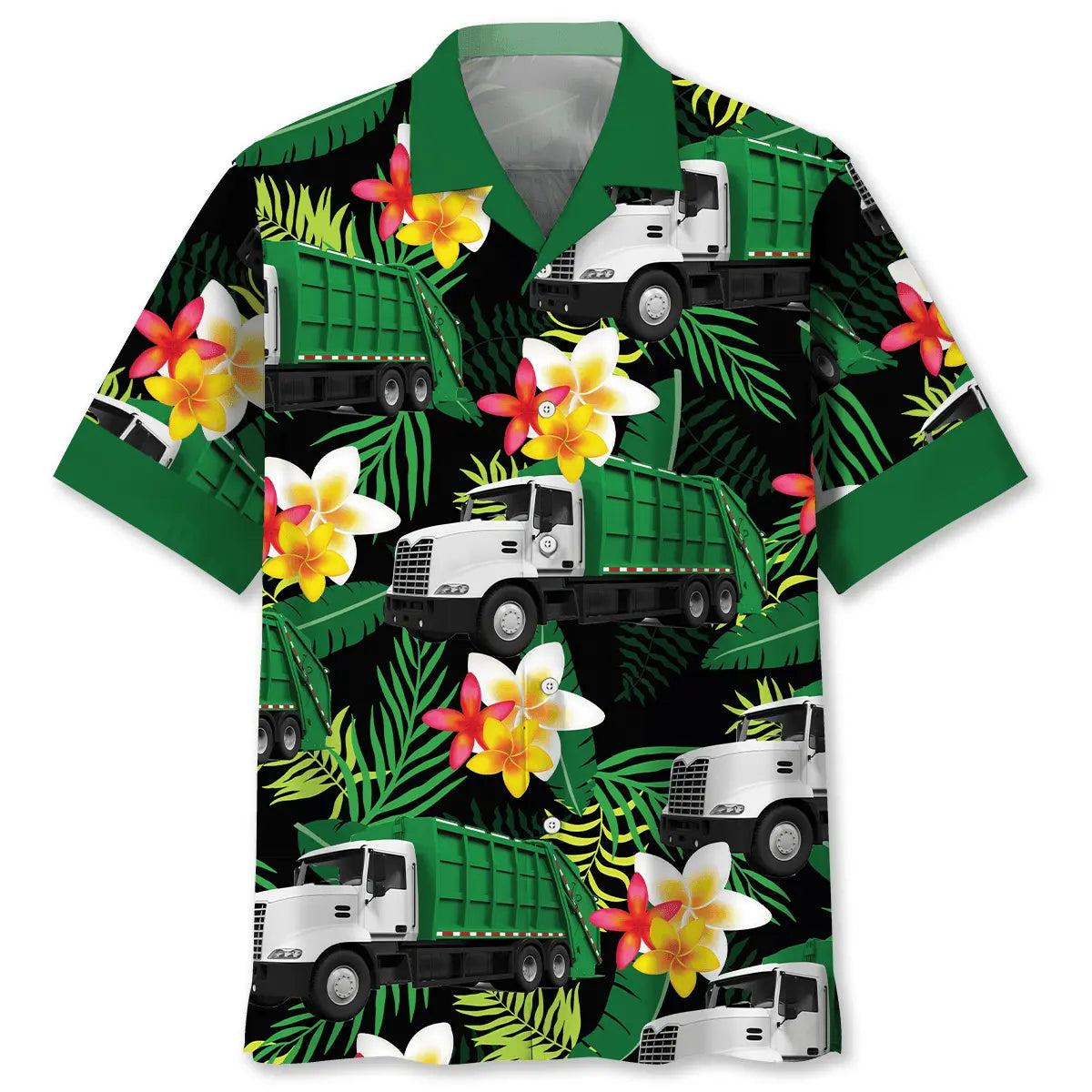 Hawaiian Shirt / Adults / S Garbage Truck Tropical Hawaiian Shirt
