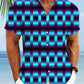 Geometric Fluorescent 3D Men's Buttons Buttons Casual Hawaiian Shirt