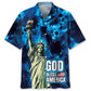 Hawaiian Shirt / Adults / S God Bless America Skull Hawaiian Shirt