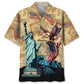 Hawaiian Shirt / Adults / S God Bless America Vintage Paper Hawaiian Shirt
